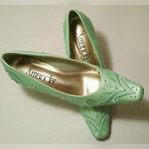 Amanda mint green heels size 5 1/2 M